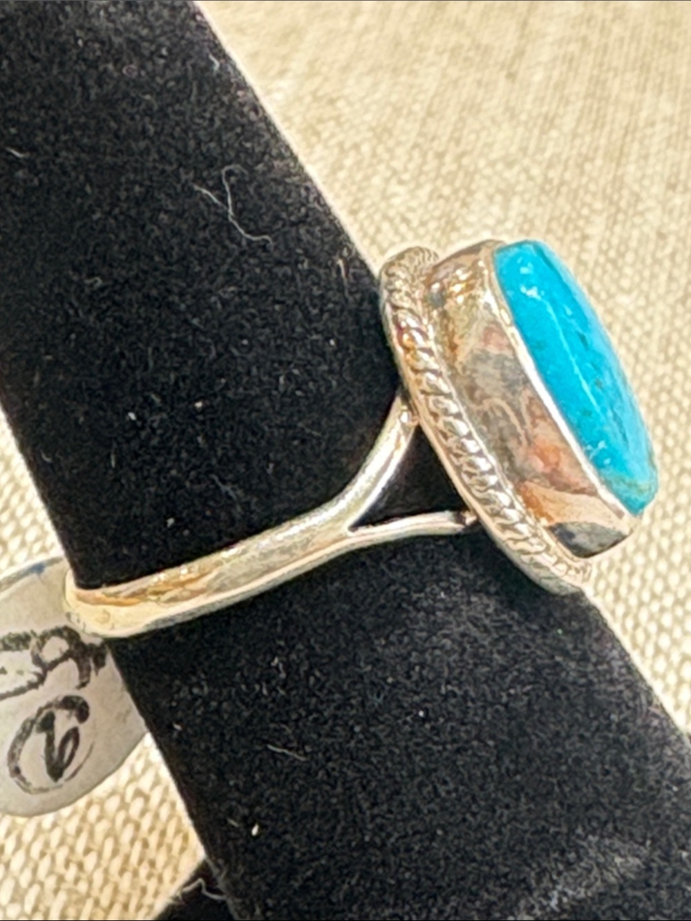 Sterling Silver Turquoise Native American Ring - Gem